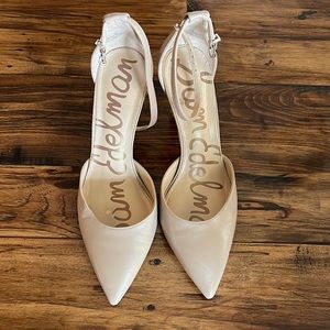 Sam Edelman Harlow nude pumps. Leather upper. EUC. 10W